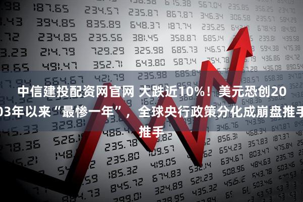 中信建投配资网官网 大跌近10%！美元恐创2003年以来“最惨一年”，全球央行政策分化成崩盘推手